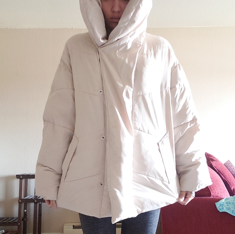 Asos oversized cream puffer
